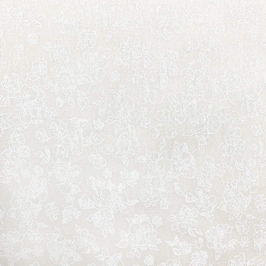 Floral Tone on Tone White
