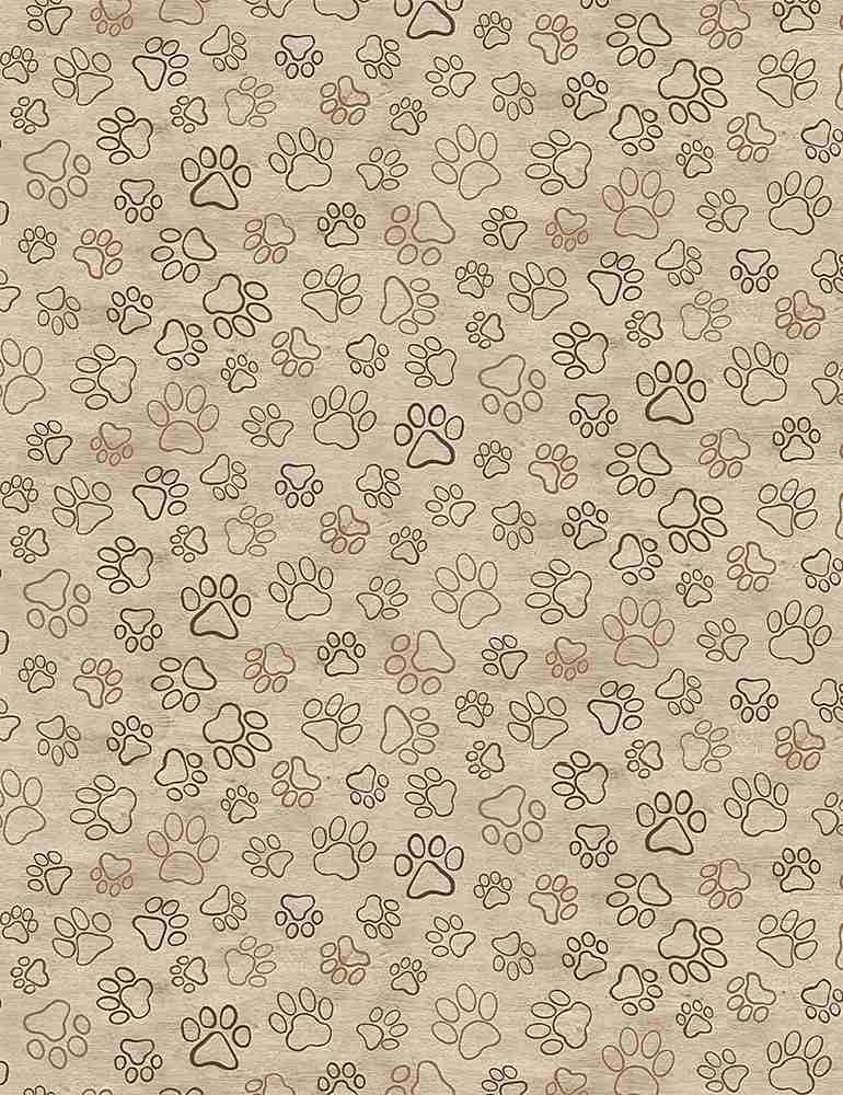 Howl You Doin? Dog Paw Prints, Natural