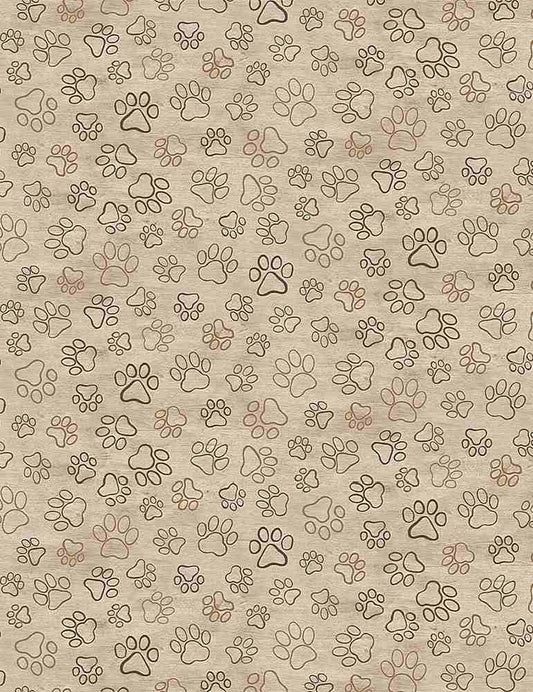 Howl You Doin? Dog Paw Prints, Natural
